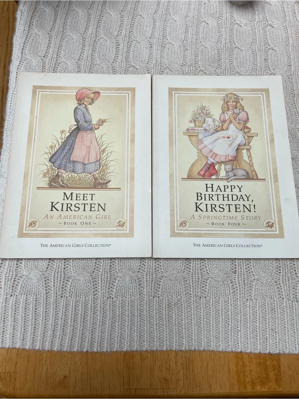 American Girl Meet Kirsten & Happy Birthday Kirsten. Lot of 2. Good condition